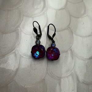 Sorrelli Elegant Purple Crystal Drop Earrings